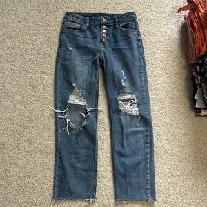 Ripped mom jeans